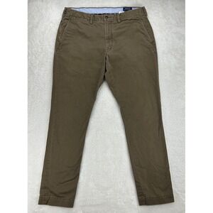 Polo Ralph Lauren Pants Mens 36x32 Brown‎ Classic Fit Cotton Twill Stretch
